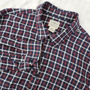 L.L. BEAN Men’s Heritage‎ Plaid Flannel Shirt Traditional Fit Large Multicolor